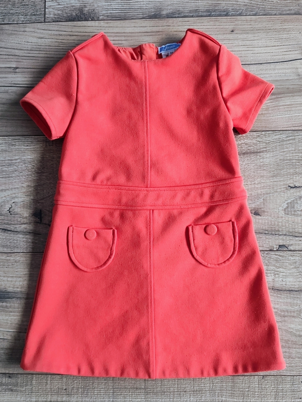 Jacadi Coral Short-Sleeve Pocket Dress